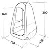 Easy Camp Pop-up Toilet Tent Little Loo Granite Grey