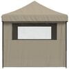 vidaXL Party Tent Folding Taupe 279 x 410 x 315 cm Oxford Fabric