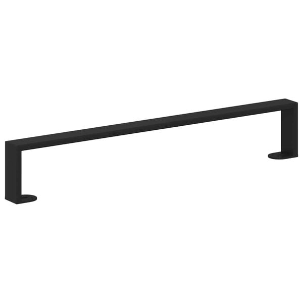 vidaXL Furniture Feet 2 pcs Black 59.6 x 4 x 10 mm Iron