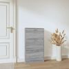 vidaXL Shoe Cabinet Grey Sonoma 59x17x108 cm Engineered Wood