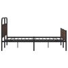 vidaXL Metal Bed Frame without Mattress Brown Oak 150x200 cm King Size
