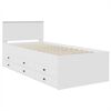 vidaXL Daybed with Drawer White and Black 90 x 200 cm Engineered Wood