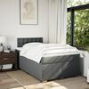 vidaXL Box Spring Bed with Mattress Dark Grey 120x190 cm Fabric