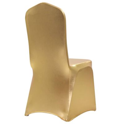 vidaXL 25 pcs Chair Covers Stretch Gold
