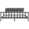 vidaXL Bed Frame without Mattress Grey 200x200 cm Solid Wood Pine