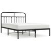 vidaXL Metal Bed Frame without Mattress with Headboard Black 140x190cm