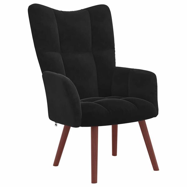 vidaXL Relaxing Chair 2 pcs Black Velvet