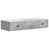 vidaXL Wall-Mounted Side Table Concrete Grey 87.5 x 34.5 x 17 cm