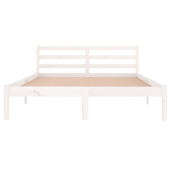 vidaXL Bed Frame without Mattress Solid Wood Pine 140x200cm White