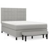 vidaXL Box Spring Bed with Mattress Light Grey 140x200 cm Fabric