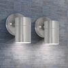 vidaXL Outdoor Wall Lights 2 pcs Stainless Steel Downwards