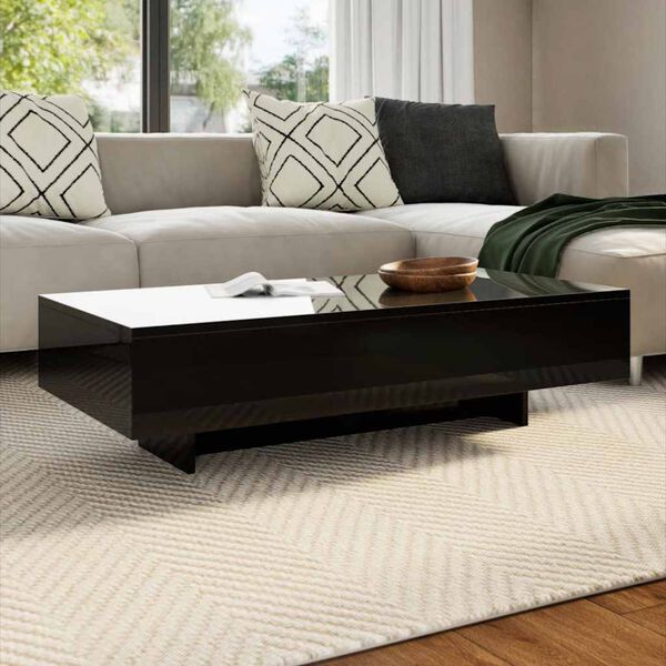 vidaXL Coffee Table High Gloss Black