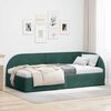 vidaXL Corner Bed Frame Dark Green 90 cm x 200 cm Velvet