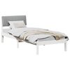 vidaXL Bed frame White and light grey 80 x 200 cm Solid pine wood