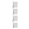 vidaXL Wall Bookshelf 4-Tier White 33x16x90 cm