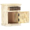 vidaXL Bedside Cabinet White 40x30x50 cm Solid Mango Wood