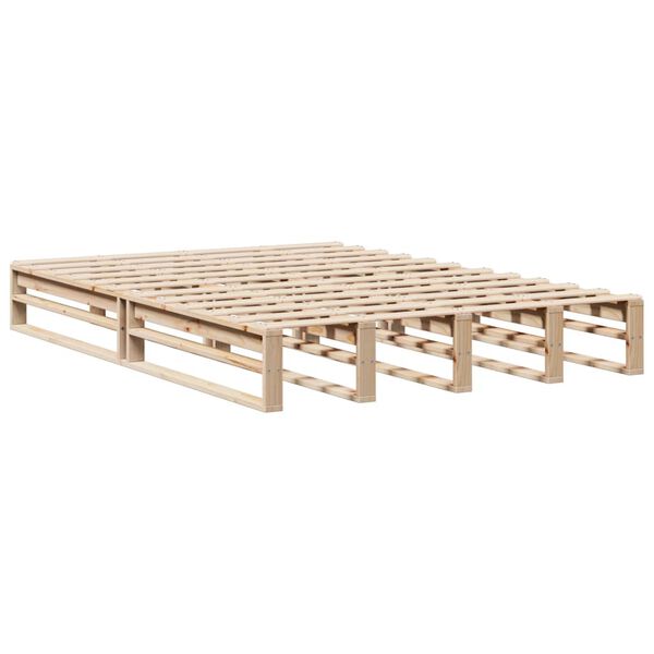 vidaXL Bed Frame without Mattress 140x190 cm Solid Wood Pine