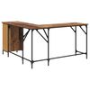 vidaXL Desk Old Wood 141 x 141 x 75 cm Engineered Wood