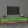 vidaXL TV Cabinet with LED Lights Sonoma Oak 240x35x40 cm
