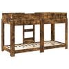 vidaXL Bunk Bed for Kids Smoked Oak 80 x 190 cm Engineered Wood
