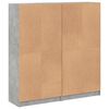 vidaXL Bookcase with Doors Concrete Grey 136x37x142 cm Engineered Wood