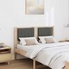 vidaXL Upholstered Headboard Brown 120 cm Solid Pine Wood