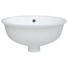 vidaXL Bathroom Sink White 38.5x33.5x19 cm Oval Ceramic