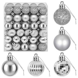 vidaXL Christmas Ball Set 150 pcs Silver 3 cm Polystyrene