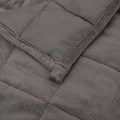 vidaXL Weighted Blanket Grey 137x200 cm Single 6 kg Fabric