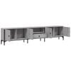 vidaXL TV Cabinet with Drawer Grey Sonoma 200x25x44 cm Engineered Wood