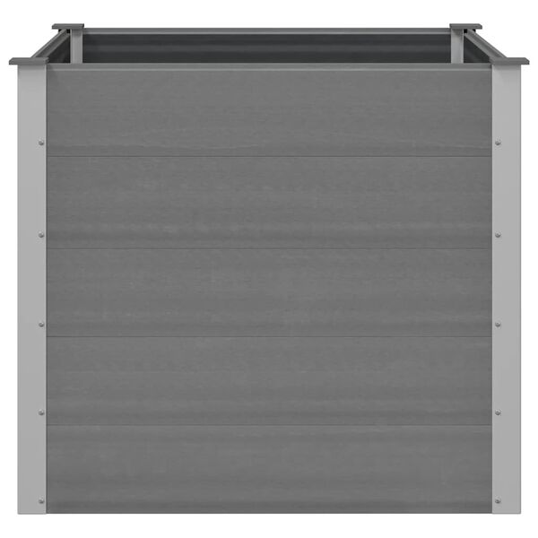 vidaXL Garden Raised Bed WPC 100x100x91 cm Grey