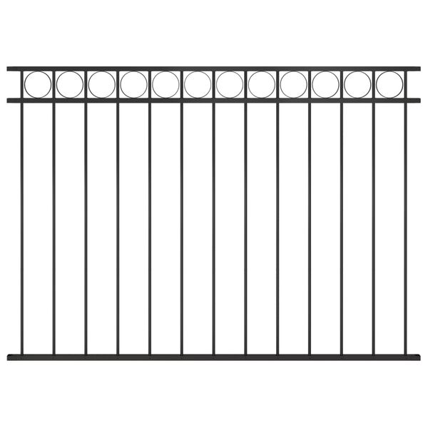vidaXL Fence Panel Assen Steel 1.7x1.2 m Black