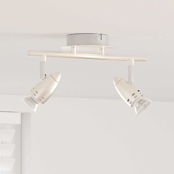 vidaXL Ceiling Spotlight with Spotlights Nickel 27 x 10 x 12 cm Metal