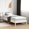 vidaXL Bed Frame without Mattress White 90x190 cm Single Solid Wood Pine