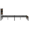 vidaXL Metal Bed Frame without Mattress Smoked Oak 180x200 cm Super King