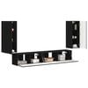 vidaXL TV Cabinet Set 4 pcs Black Engineered Wood