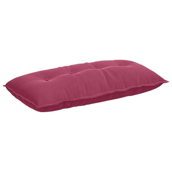 vidaXL Back Pillow Wine Red 100 x 50 cm Corduroy Fabric