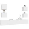 vidaXL 6 Piece TV Cabinet Set White Engineered Wood