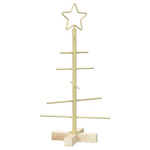 vidaXL Metal Christmas Tree with Stand KUOPIO 60 cm Steel Gold