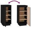 vidaXL Shoe Cabinet Black 35x35x80 cm Solid Wood Pine