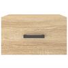 vidaXL Wall-mounted Bedside Cabinet Sonoma Oak 35x35x20 cm