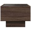 vidaXL Bedside Table with Infinity LED Brown Oak 40x40x30 cm