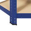 vidaXL 5-Layer Corner Shelf Blue Steel&Engineered Wood