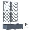 vidaXL Garden Planter 2 pcs LiGht Grey Steel