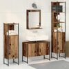 vidaXL Bathroom Furniture Set with Shelf 4 pcs Brown Engineered wood