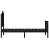 vidaXL Bed Frame without Mattress Black Small Single Solid Wood Pine