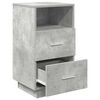 vidaXL Bedside Cabinets 2 pcs with 2 Drawers Concrete Grey 36x36x68 cm