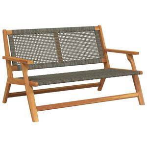 vidaXL Garden Relax Bench Grey Solid Acacia Wood