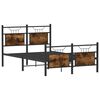 vidaXL Bed Frame without Mattress Smoked Oak 120x200 cm Engineered Wood