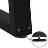 vidaXL Coffee Table Legs V-Shape 2 pcs Black 70x(30-31.3) cm Steel